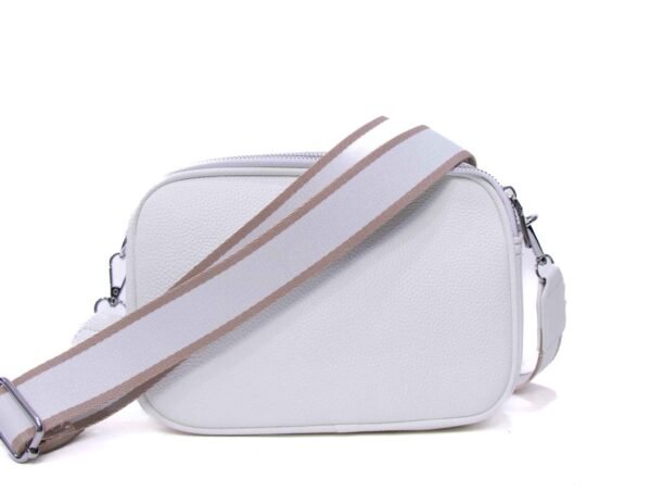 Sac bandoulière " Elisa Bag " effet arrondi à 4 compartiments - Blanc – Image 6