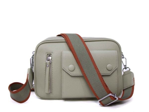 Sac bandoulière " Elisa Bag " effet arrondi à 4 compartiments - Vert Pastel – Image 3