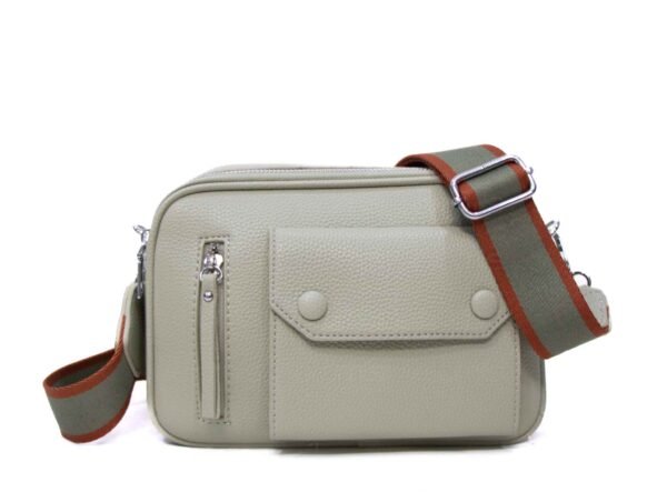 Sac bandoulière " Elisa Bag " effet arrondi à 4 compartiments - Vert Pastel – Image 6
