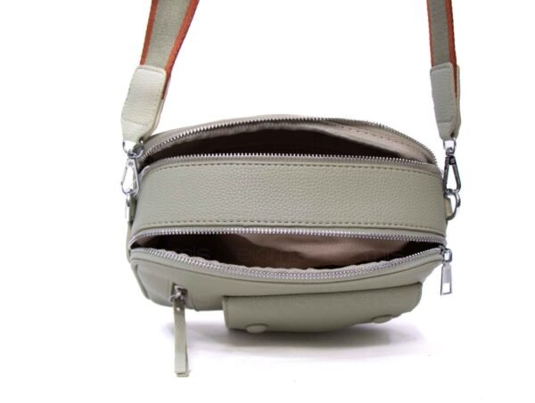 Sac bandoulière " Elisa Bag " effet arrondi à 4 compartiments - Vert Pastel – Image 5