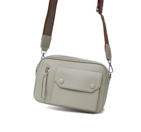 Sac bandoulière " Elisa Bag " effet arrondi à 4 compartiments - Vert Pastel – Image 2