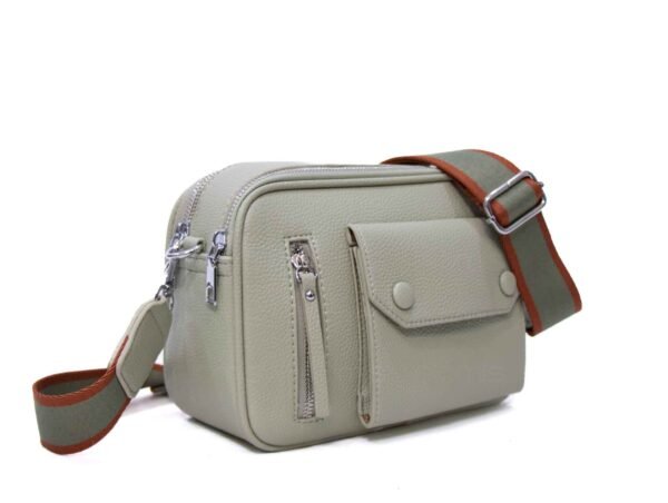 Sac bandoulière " Elisa Bag " effet arrondi à 4 compartiments - Vert Pastel