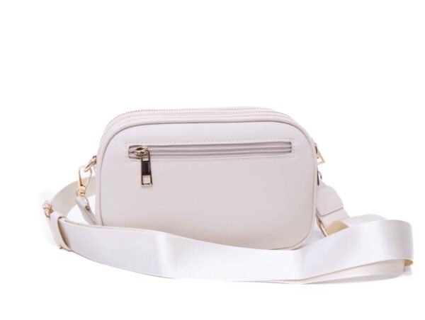 Petit sac bandoulière " Elisa Bag " effet arrondi à triple compartiments - Beige clair – Image 6