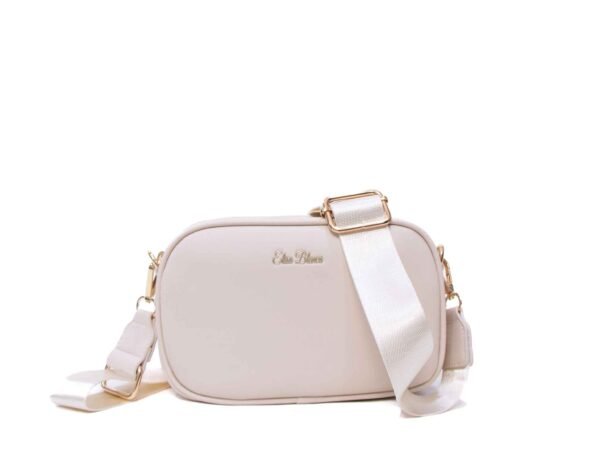 Petit sac bandoulière " Elisa Bag " effet arrondi à triple compartiments - Beige clair – Image 5