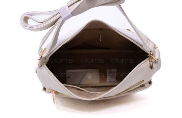 Grand sac bandoulière " Aurora Bolsos " à 5 compartiments  – Beige clair – Image 7