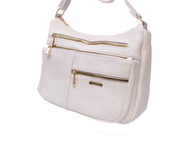 Grand sac bandoulière " Aurora Bolsos " à 5 compartiments  – Beige clair – Image 2