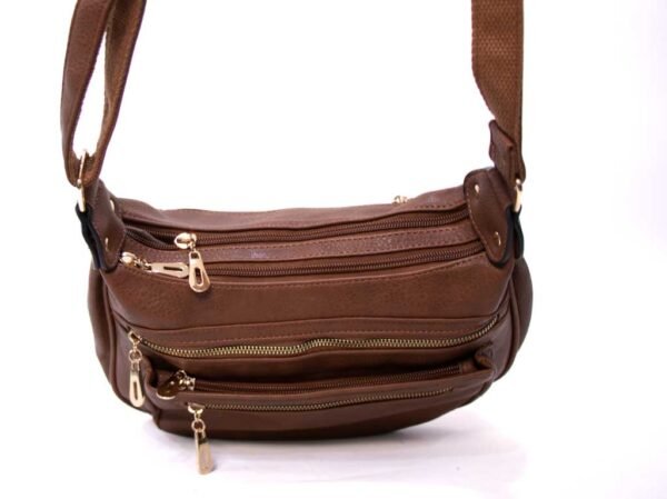 Sac bandoulière " parrot king " à 6 compartiments - Marron – Image 5
