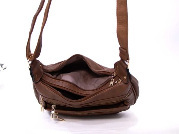 Sac bandoulière " parrot king " à 6 compartiments - Marron – Image 6