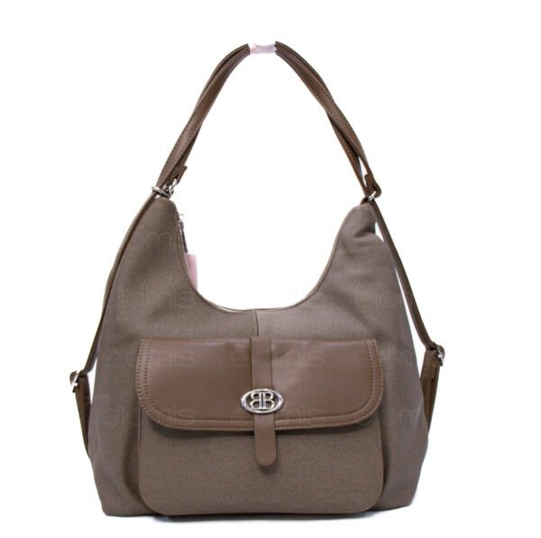 Sac bandoulière " BAGCO" qui se transforme en sac à dos - Vert kaki