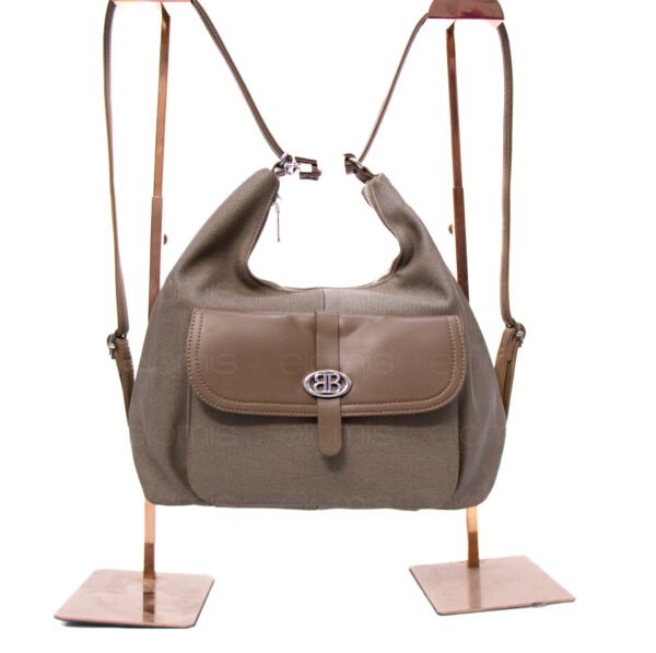 Sac bandoulière " BAGCO" qui se transforme en sac à dos - Vert kaki – Image 3