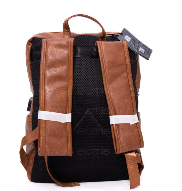 Grand sac à dos " Jessica Bags " à triple compartiments séparés - Camel – Image 8