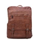 Grand sac à dos " Jessica Bags " à triple compartiments séparés - Marron foncé