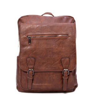 Grand sac à dos " Jessica Bags " à triple compartiments séparés - Marron foncé