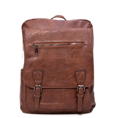 Grand sac à dos " Jessica Bags " à triple compartiments séparés - Marron foncé