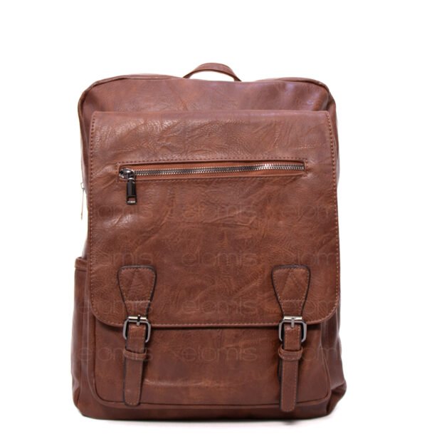 Grand sac à dos " Jessica Bags " à triple compartiments séparés - Marron foncé