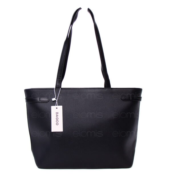 Grand sac porté épaule " BAGCO " - Noir – Image 9