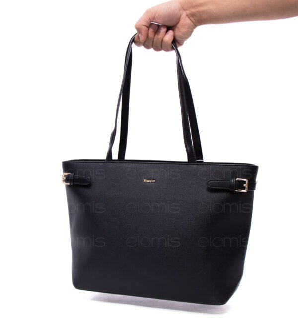 Grand sac porté épaule " BAGCO " - Noir – Image 5