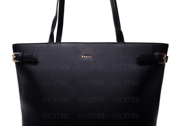 Grand sac porté épaule " BAGCO " - Noir – Image 7