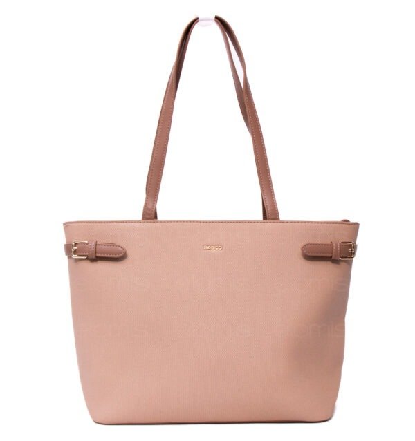 Grand sac porté épaule " BAGCO " - Rose Pastel