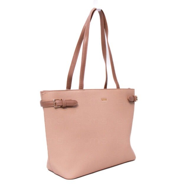 Grand sac porté épaule " BAGCO " - Rose Pastel – Image 3