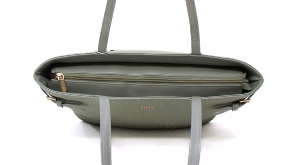 Grand sac porté épaule " BAGCO " - Vert Pastel – Image 7