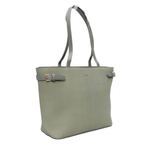 Grand sac porté épaule " BAGCO " - Vert Pastel – Image 3