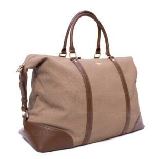 Cabas moyenne taille " BAGCO " - Taupe / Finitions Marron