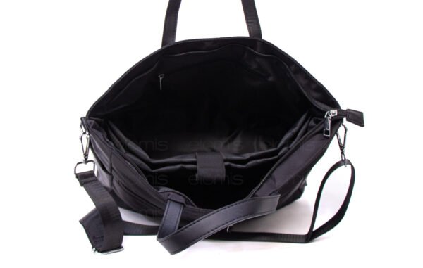 Sac cartable " Bolsos Aurora " en tissus imperméable avec deux poches à l'avant - Noir – Image 7