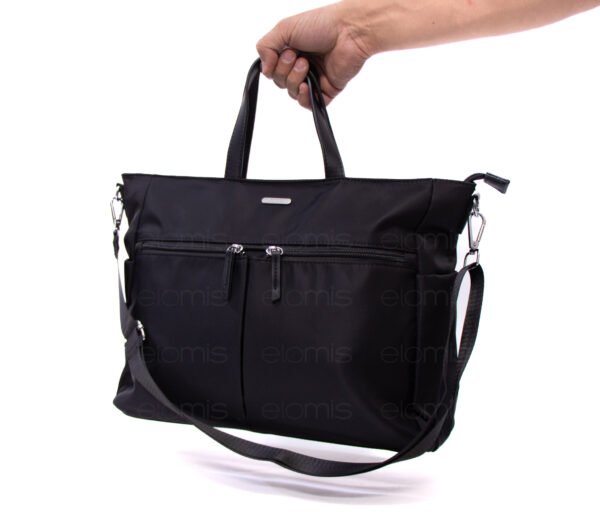 Sac cartable " Bolsos Aurora " en tissus imperméable avec deux poches à l'avant - Noir – Image 5