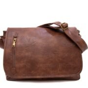 Grand sac Bandoulière / Cartable " HAOERXI " - Marron Foncé
