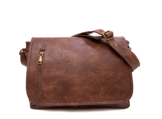 Grand sac Bandoulière / Cartable " HAOERXI " - Marron Foncé