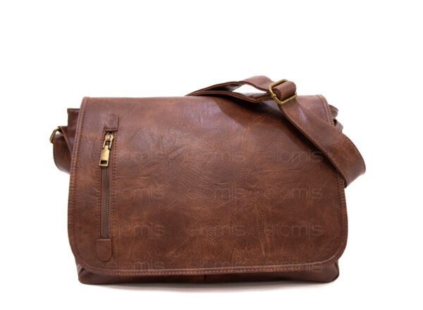 Grand sac Bandoulière / Cartable " HAOERXI " - Marron Foncé