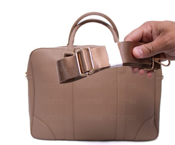 Sac cartable " Aurora " coupe moderne avec compartiment pour ordinateur 15" - Taupe – Image 2