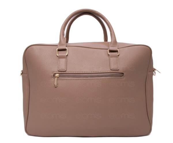 Sac cartable " Aurora " coupe moderne avec compartiment pour ordinateur 15" - Taupe – Image 6
