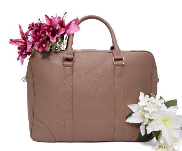 Sac cartable " Aurora " coupe moderne avec compartiment pour ordinateur 15" - Taupe