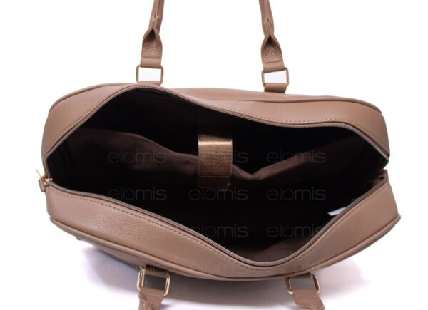 Sac cartable " Aurora " coupe moderne avec compartiment pour ordinateur 15" - Taupe – Image 4