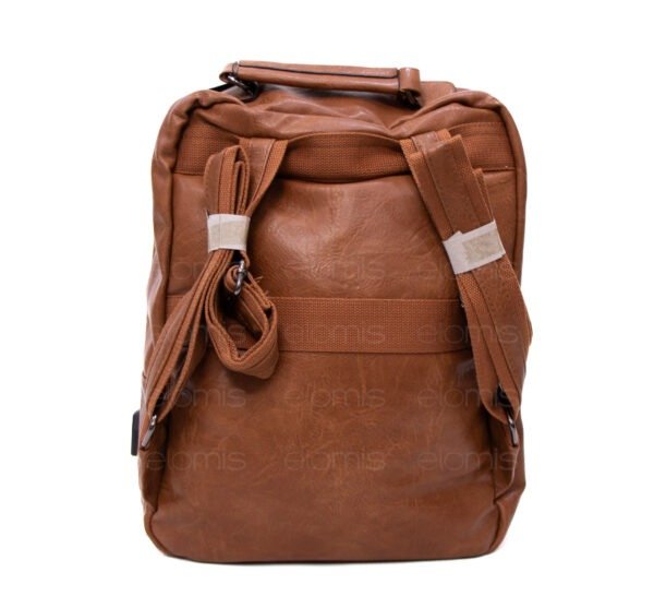 Grand sac à dos " Paolo Bags " à double compartiments séparés - Camel – Image 4