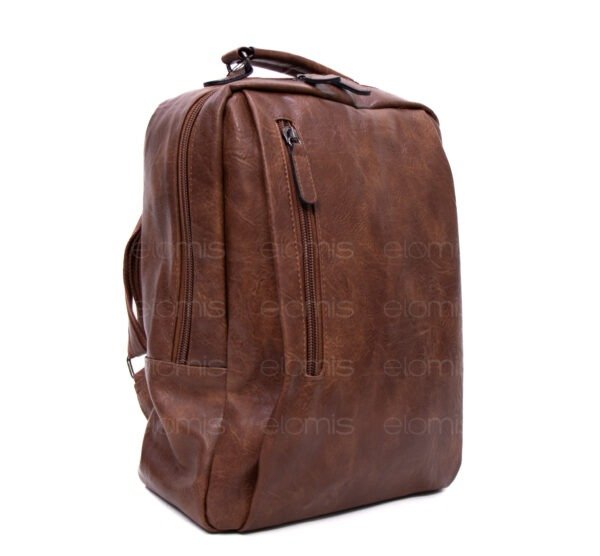 Grand sac à dos " Paolo Bags " à double compartiments séparés - Marron foncé