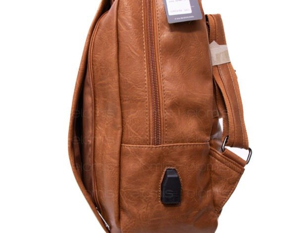 Grand sac à dos " Paolo Bags " à double compartiments séparés - Camel – Image 6