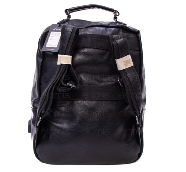 Grand sac à dos " Paolo Bags " à double compartiments séparés - Noir – Image 3
