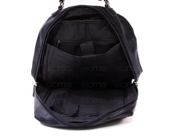Grand sac à dos " Paolo Bags " à double compartiments séparés - Noir – Image 5