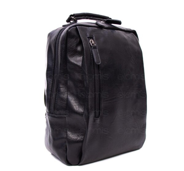Grand sac à dos " Paolo Bags " à double compartiments séparés - Noir – Image 7