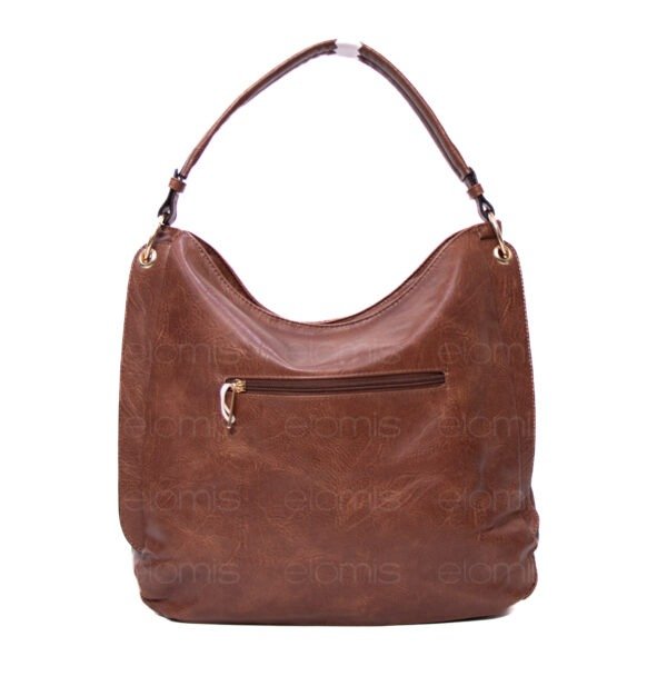 Grand sac bandoulière " DUDLIN "- Marron foncé – Image 5
