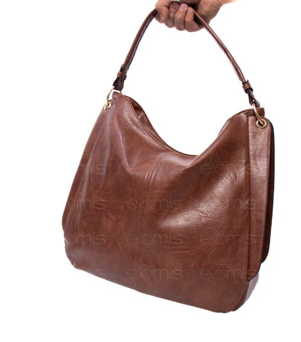Grand sac bandoulière " DUDLIN "- Marron foncé – Image 6