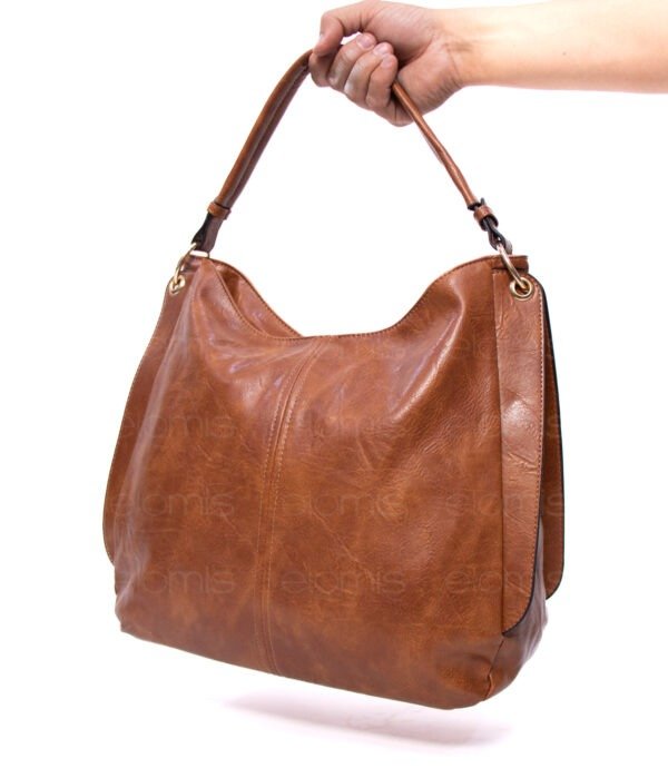 Grand sac bandoulière " DUDLIN "- Marron – Image 4