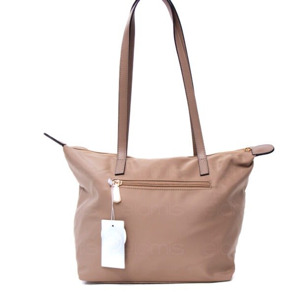 Sac à main / porté épaule " Dulcinea Heredia" en tissus imperméable - Taupe – Image 4