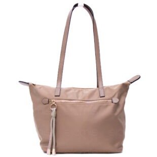 Sac à main / porté épaule " Dulcinea Heredia" en tissus imperméable - Taupe