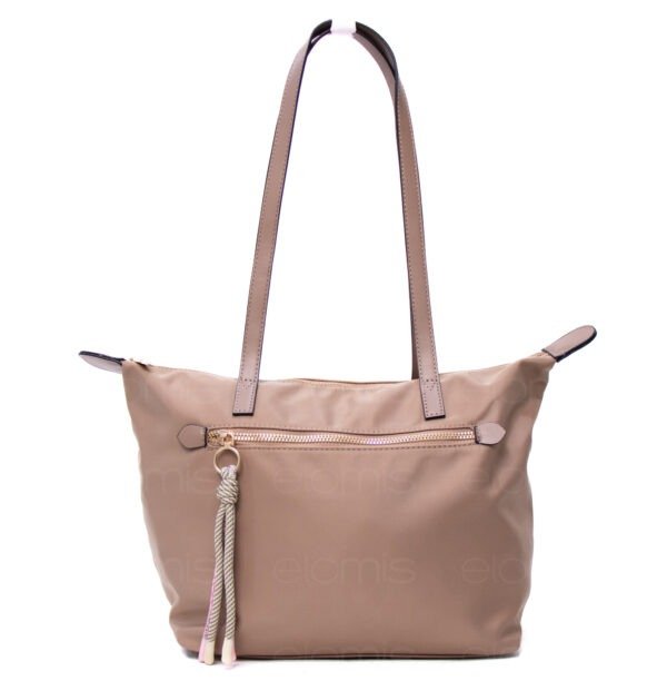 Sac à main / porté épaule " Dulcinea Heredia" en tissus imperméable - Taupe