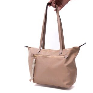 Alternative view of Sac à main / porté épaule " Dulcinea Heredia" en tissus imperméable - Taupe
