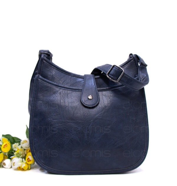 Sac bandoulière " Amalia " avec boucle décorative - Bleu foncé